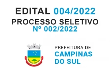 Edital 004-2022 recursos e convocação para sorteio Assistente Social