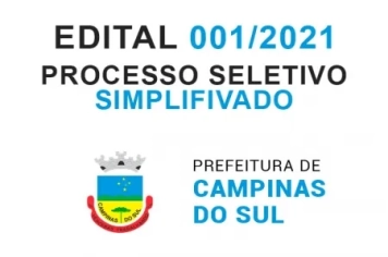EDITAL DE PROCESSO SELETIVO SIMPLIFICADO PARA PREENCHIMENTO DE VAGA TEMPORÁRIA Nº 001/2021