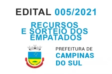 EDITAL Nº 005/2021 - Recursos e Sorteio dos Empatados 