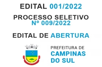 Processo Seletivo Simplificado Nº 009/2022 - Edital de Abertura