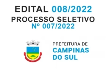 Processo Seletivo Simplificado Nº 007/2022 - Edital Nº 008/2022 – Convocação dos Candidatos