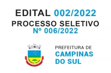 Processo seletivo simplificado nº 006/2022 para o preenchimento de vagas temporárias - ​edital nº 002/2022 – inscrições