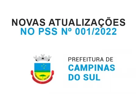 Atualização do processo seletivo nº 001/2022