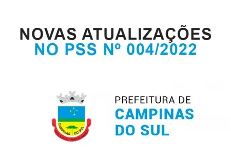 Atualização do processo seletivo nº 004/2022