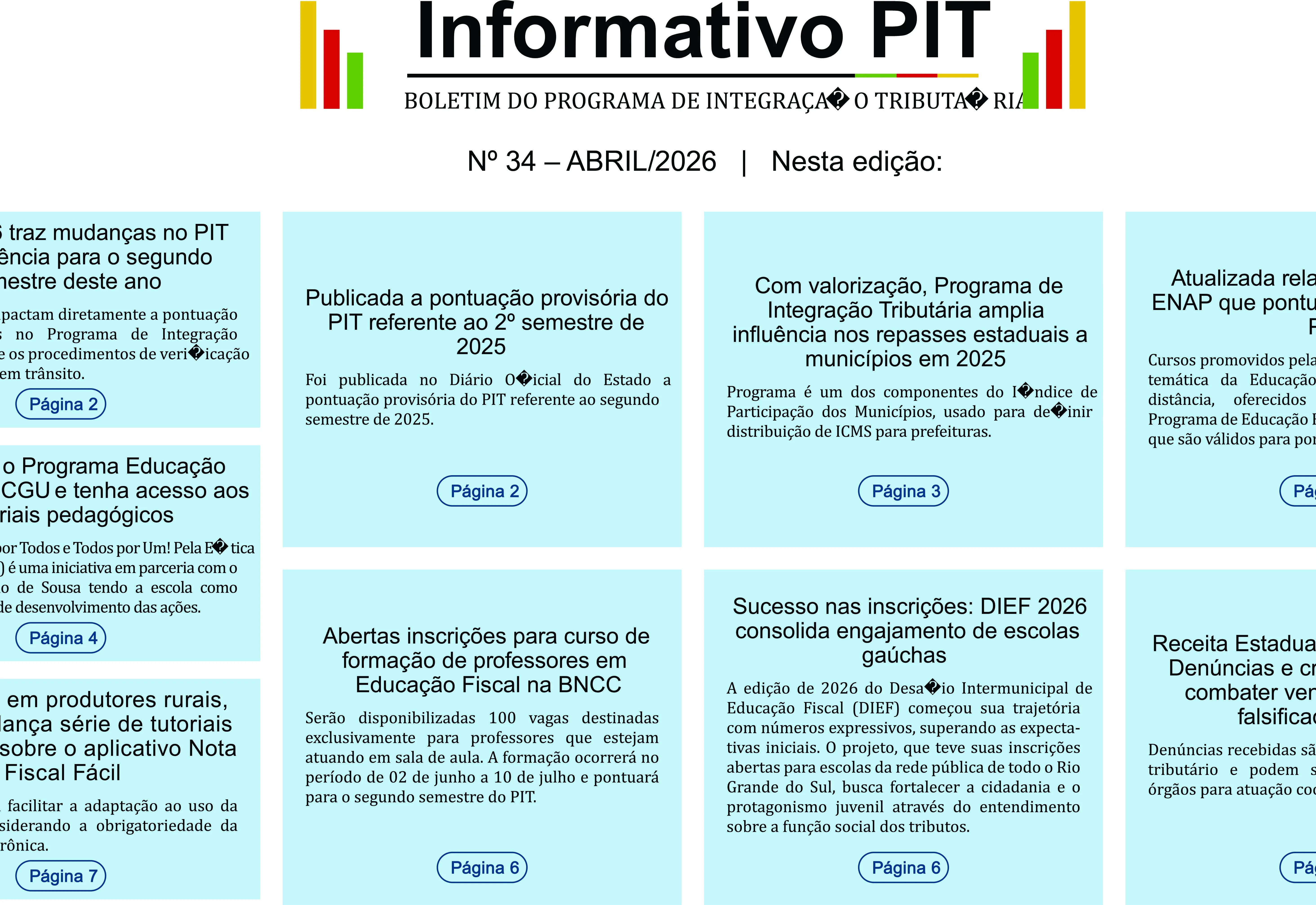 Informativo PIT - Abril/2026