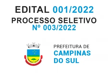 Edital nº 001/2022 - retificação de processo seletivo nº 003/2022