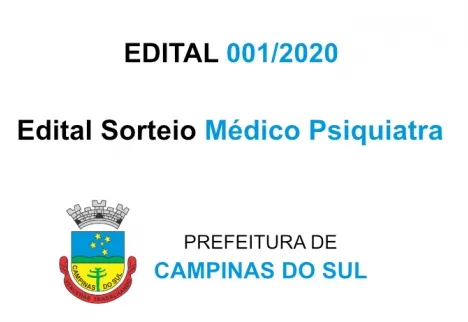 PROCESSO SELETIVO SIMPLIFICADO 001/2020 - Médico Psiquiatra