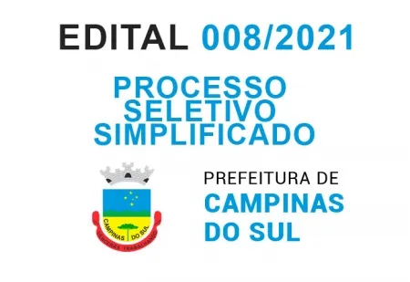 Processo Seletivo Simplificado Nº. 008/2021